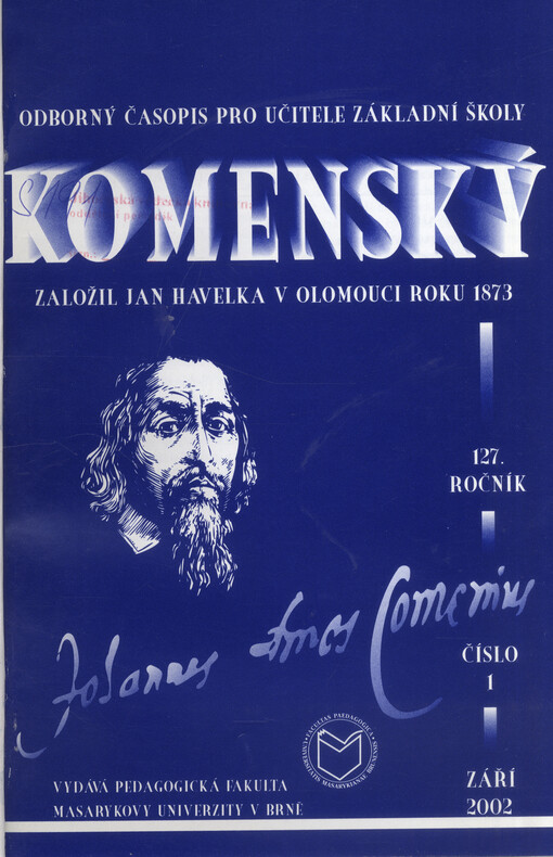 Komenský : týdeník vychovatelský věnovaný učitelstvu našemu jakož i přátelům školstva a milé mládeže naší