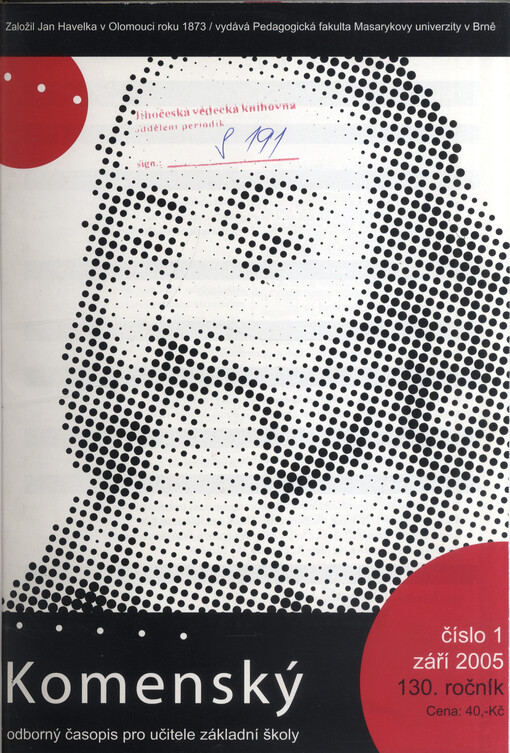 Komenský : týdeník vychovatelský věnovaný učitelstvu našemu jakož i přátelům školstva a milé mládeže naší