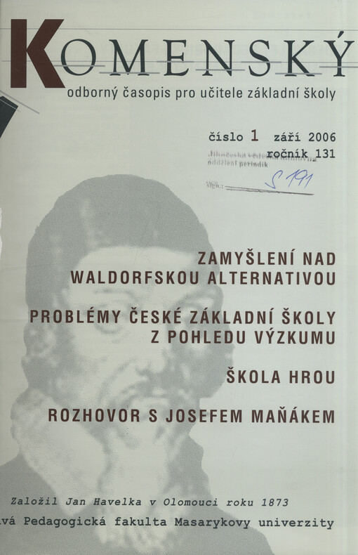 Komenský : týdeník vychovatelský věnovaný učitelstvu našemu jakož i přátelům školstva a milé mládeže naší