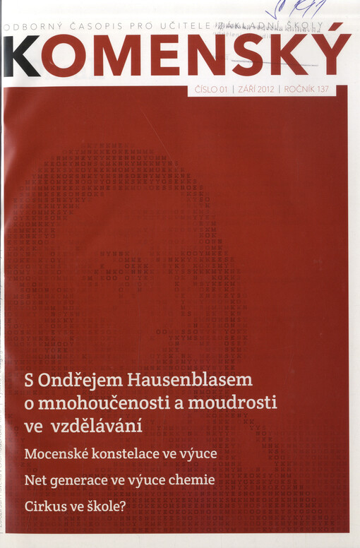 Komenský : týdeník vychovatelský věnovaný učitelstvu našemu jakož i přátelům školstva a milé mládeže naší