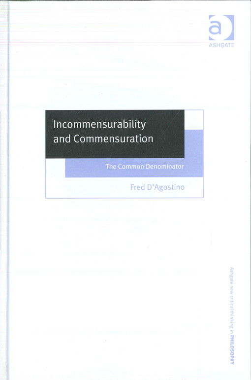 Incommensurability and commensuration : the common denominator