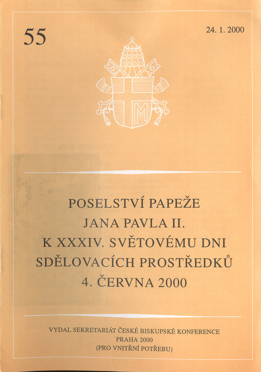 Poselství papeže Jana Pavla II. k XXXIV. světovému dni sdělovacích prostředků 4. června 2000