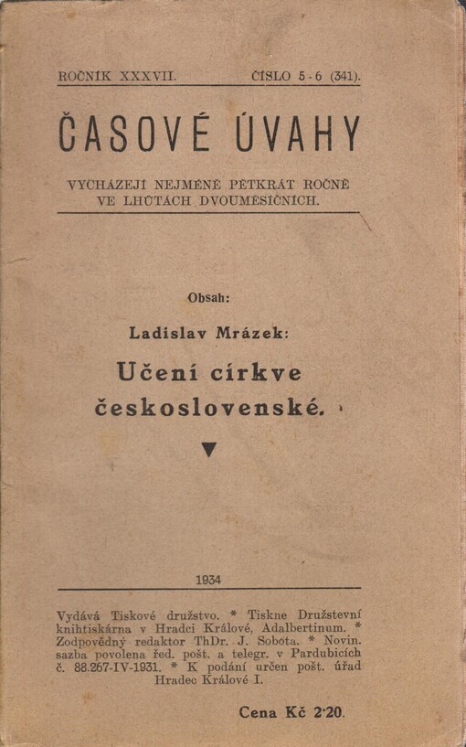 Učení církve československé.IV,Biblická dějeprava Nového zákona církve československé
