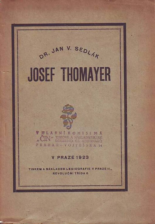 Josef Thomayer :studie literární