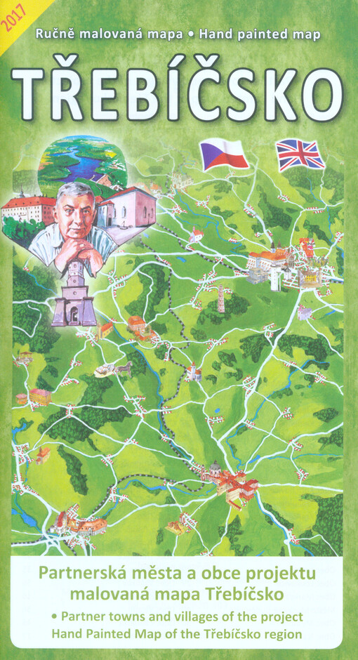 Ručně malovaná mapa Třebíčsko = Hand painted map Třebíčsko