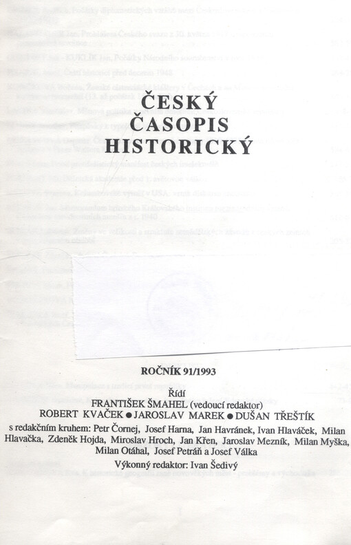 Český časopis historický = The Czech Historical Review