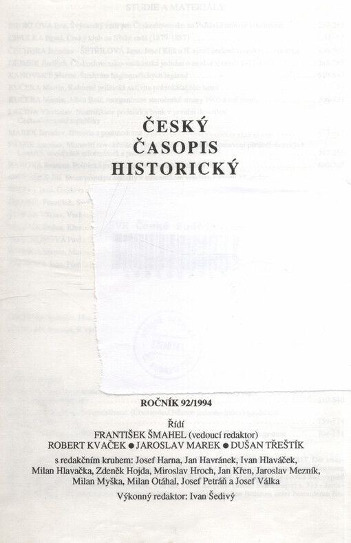 Český časopis historický = The Czech Historical Review
