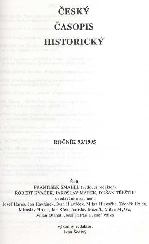 Český časopis historický = The Czech Historical Review