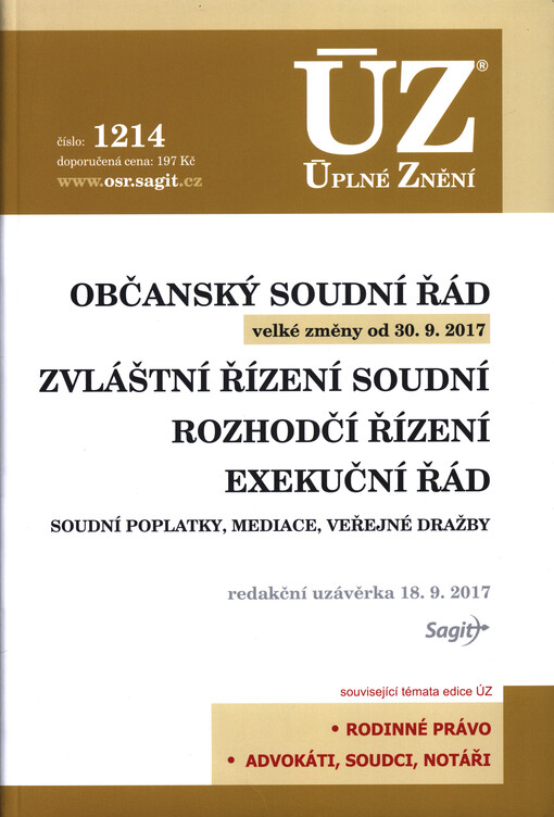 Občanský soudní řád, ... ÚZ č. 1214