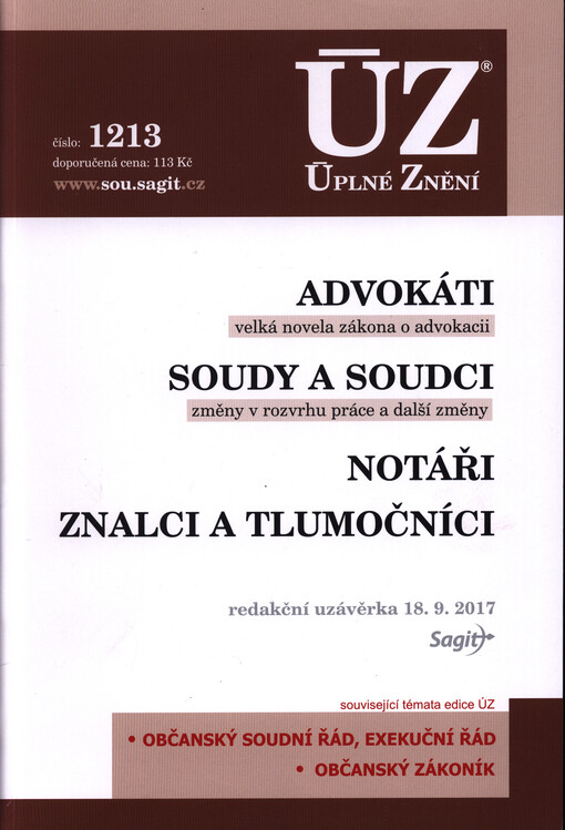 Advokáti, soudy a soudci - ÚZ č. 1213