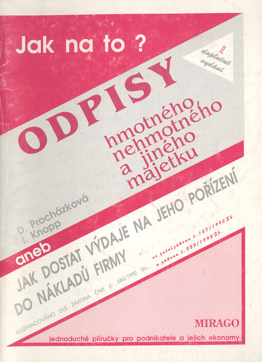 Odpisy hmotného, nehmotného a jiného majetku : [k 1.1.1994]