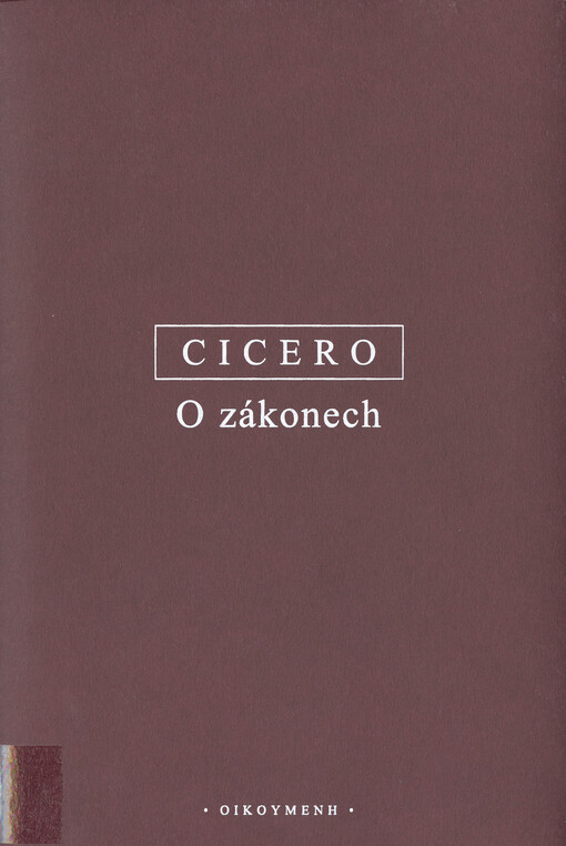 O zákonech : latinsko-české vydání
