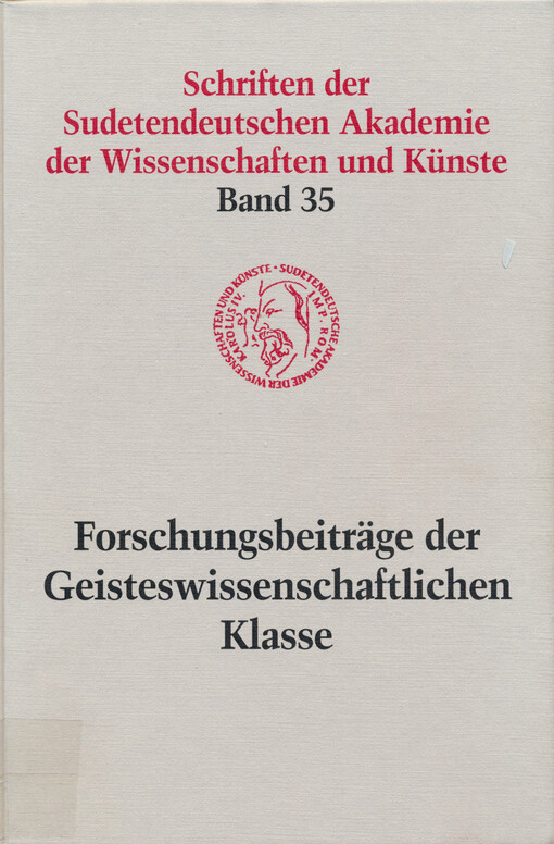 Forschungsbeiträge der Geisteswissenschaftlichen Klasse