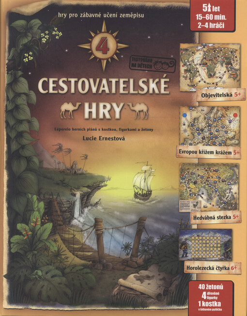 Cestovatelské hry : leporelo herních plánů s kostkou, figurkami a žetony