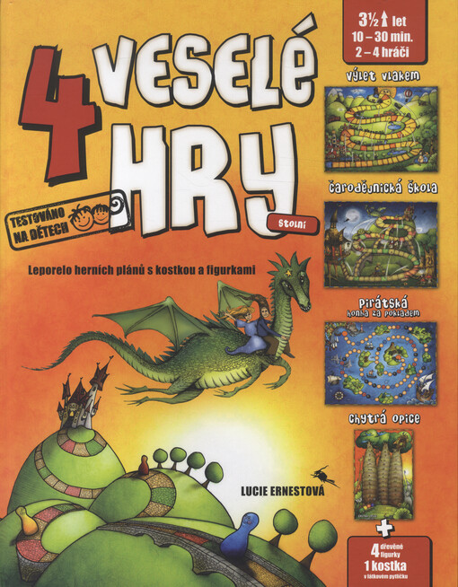 4 Veselé hry (stolní) : leporelo herních plánů s kostkou a figurkami
