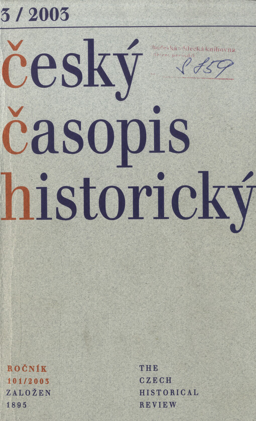 Český časopis historický = The Czech Historical Review