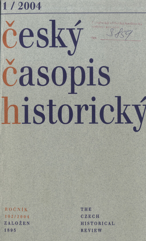 Český časopis historický = The Czech Historical Review