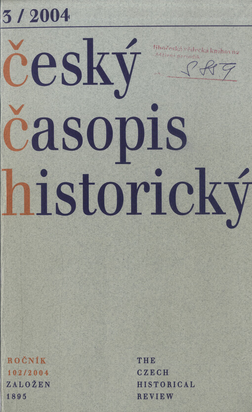 Český časopis historický = The Czech Historical Review