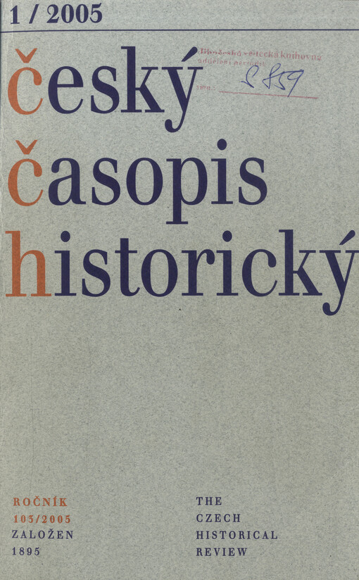 Český časopis historický = The Czech Historical Review