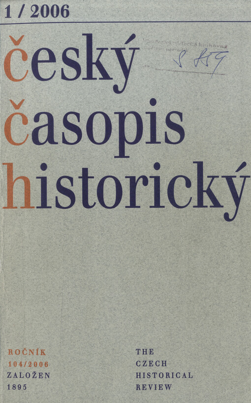 Český časopis historický = The Czech Historical Review