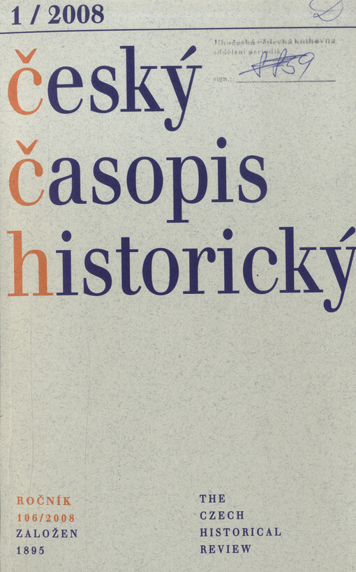 Český časopis historický = The Czech Historical Review