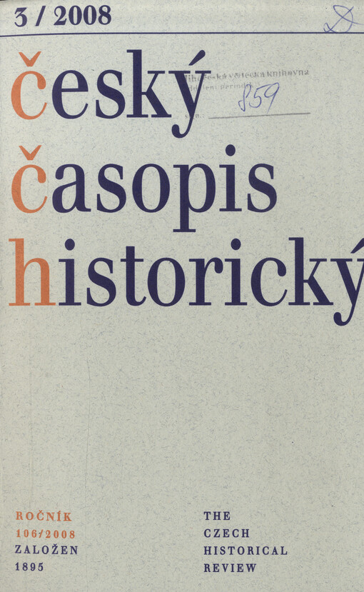 Český časopis historický = The Czech Historical Review