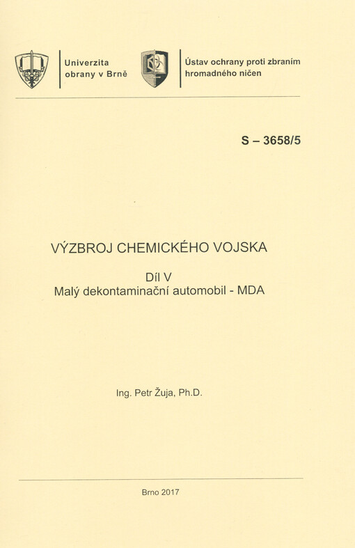 Výzbroj chemického vojska: studijní text
