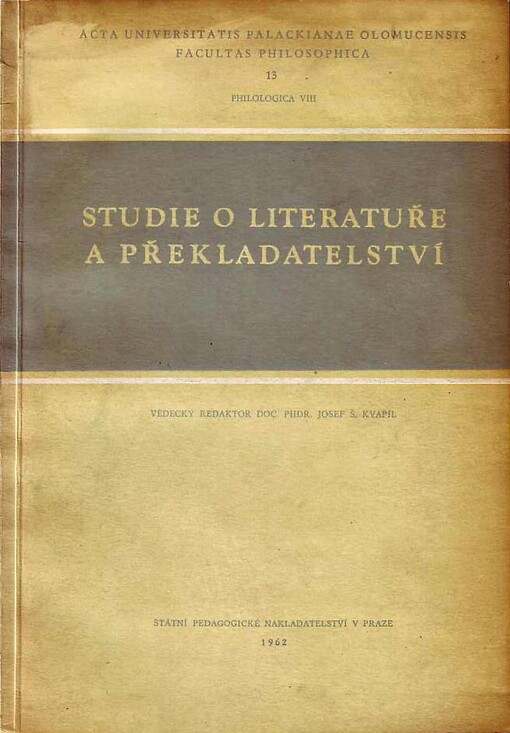 Studie o literatuře a překladatelství