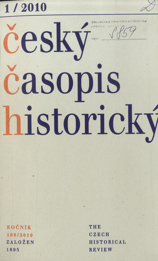 Český časopis historický = The Czech Historical Review