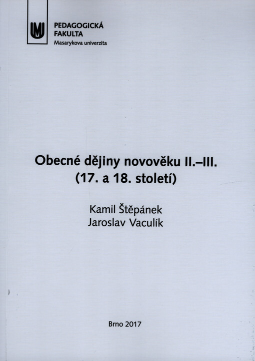 Obecné dějiny novověku II.-III: (17.-18. století)