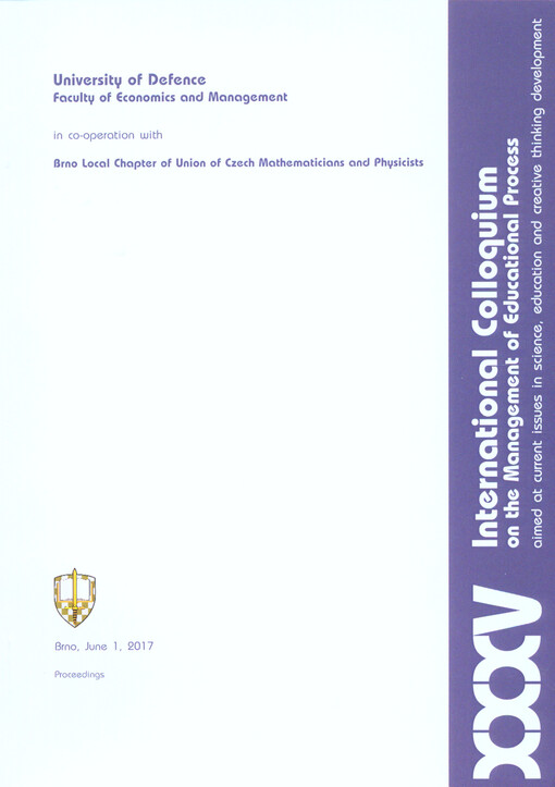 ... International Colloquium on the Management of Educational Process : aimed at current issues in science, education and creative thinking development : Brno ... : proceedings of abstracts and electronic version of reviewed contributions on CD-ROM = ... 