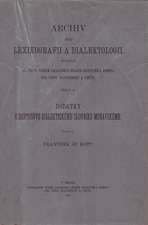 Dodatky k Bartošovu Dialektickému slovníku moravskému
