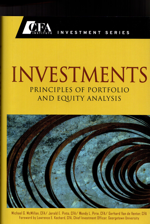 Investments : principles of portfolio and equity analysis