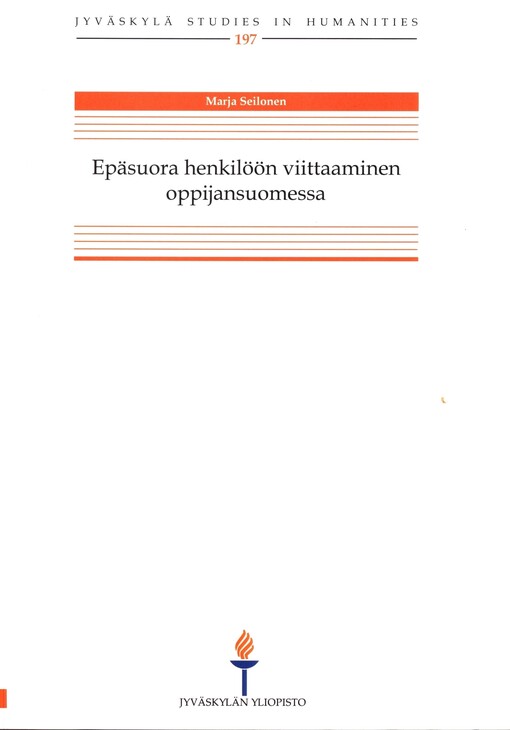 Epasuora henkiloon viittaaminen oppijansuomessa