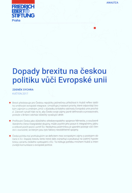 Dopady brexitu na českou politiku vůči Evropské unii