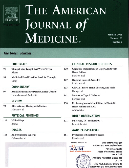 The American journal of medicine : official publication of the Association of Professors of Medicine