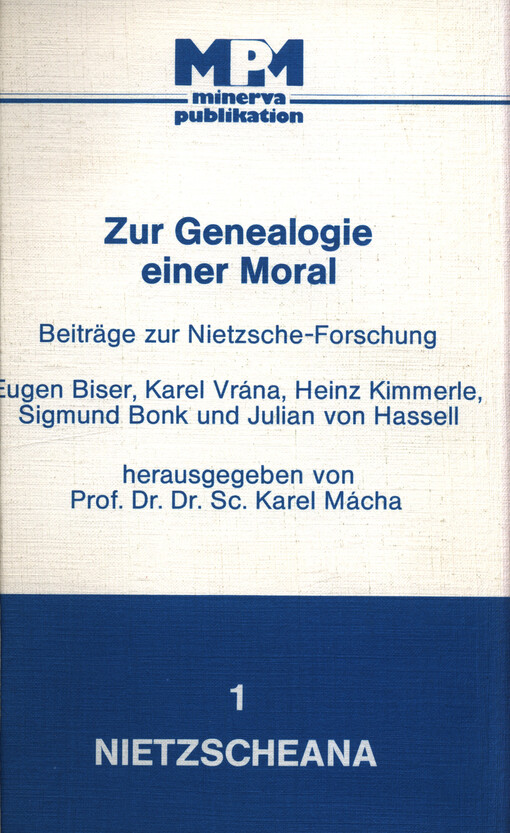 Zur Genealogie einer Moral : Beitr. zur Nietzsche-Forschung