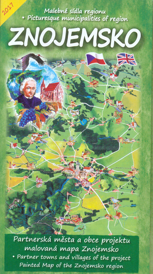 Ručně malovaná mapa Znojemsko = Hand painted map Znojemsko