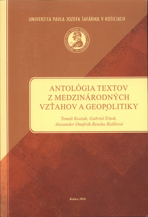 Antológia textov z medzinárodných vzťahov a geopolitiky