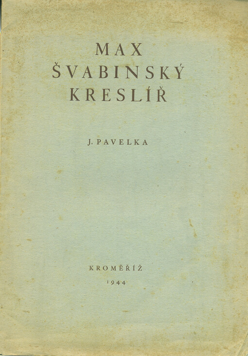 Max Švabinský, kreslíř: [Studie : Pro místní skupinu Družstevní práce v Kroměříži ...]