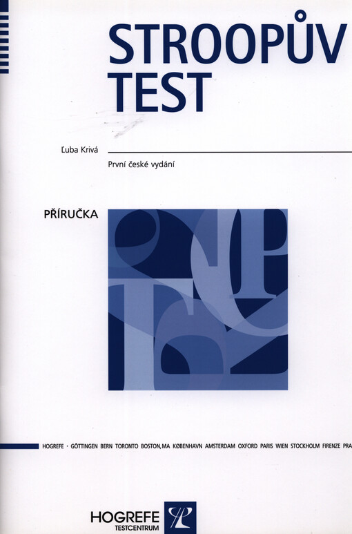 Stroopův test :příručka