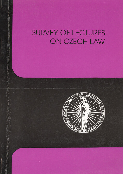 Survey of Lectures on Czech Law