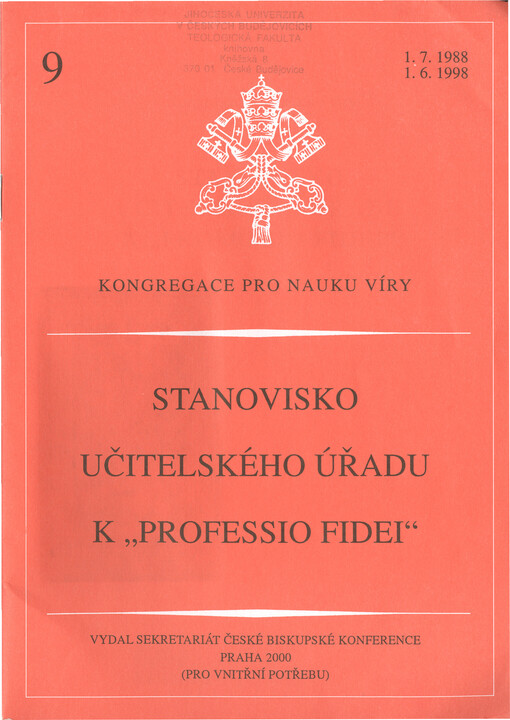 Stanovisko učitelského úřadu k 