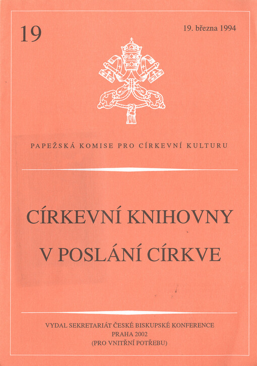 Církevní knihovny v poslání církve