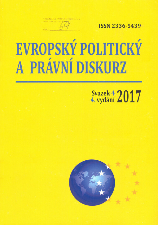 Evropský politický a právní diskurz = European political and law discourse