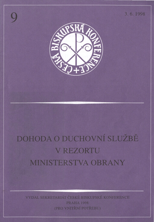Dohoda o duchovní službě v rezortu Ministerstva obrany