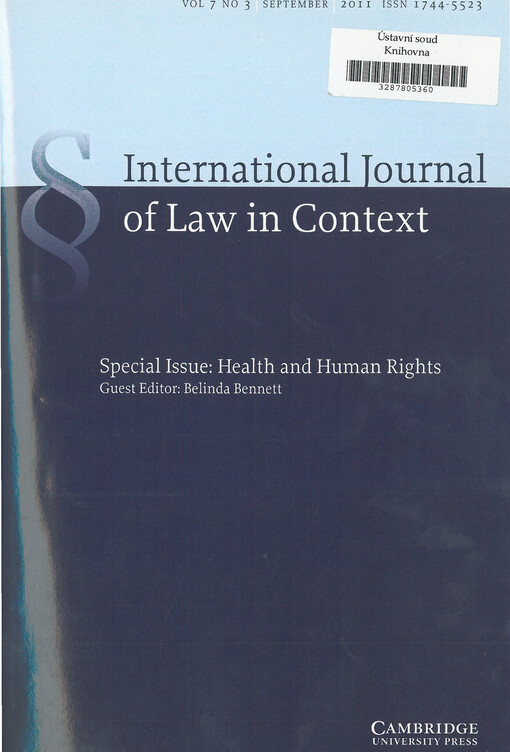 International journal of law in context