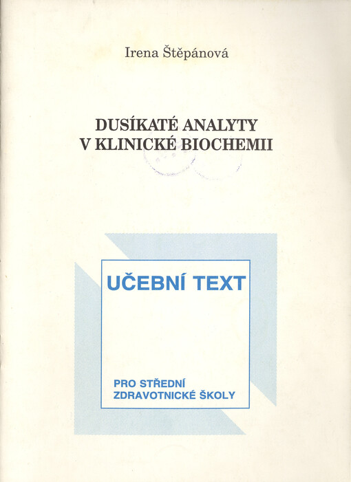 Dusíkaté analyty v klinické biochemii