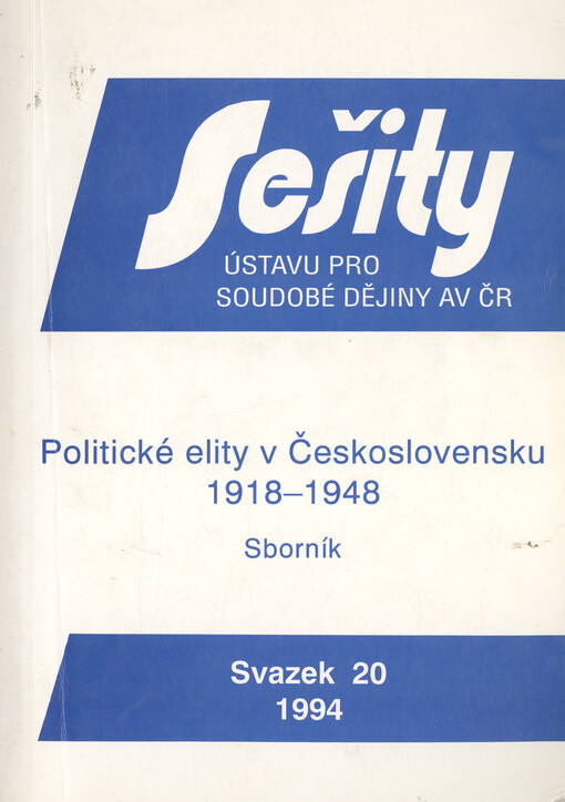 Politické elity v Československu 1918-1948: sborník