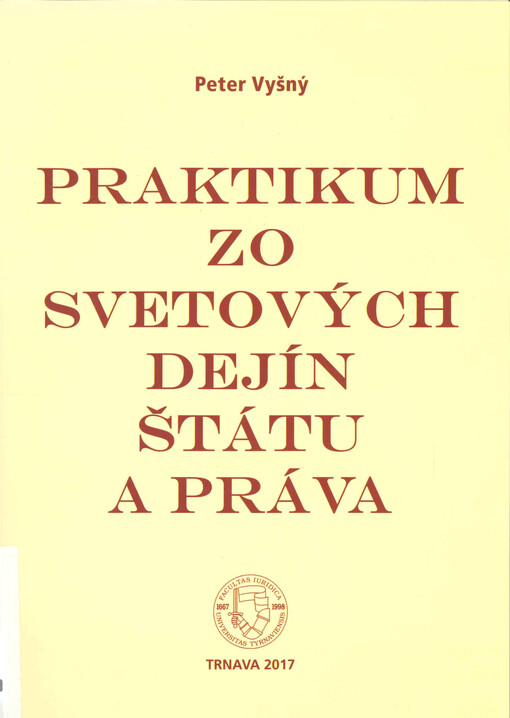 Praktikum zo svetových dejín štátu a práva